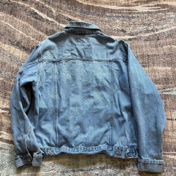 Men's Vintage 90's Wrangler Hero Denim Blue Jean Western Trucker Jacket Sz Large - Picture 2 of 6